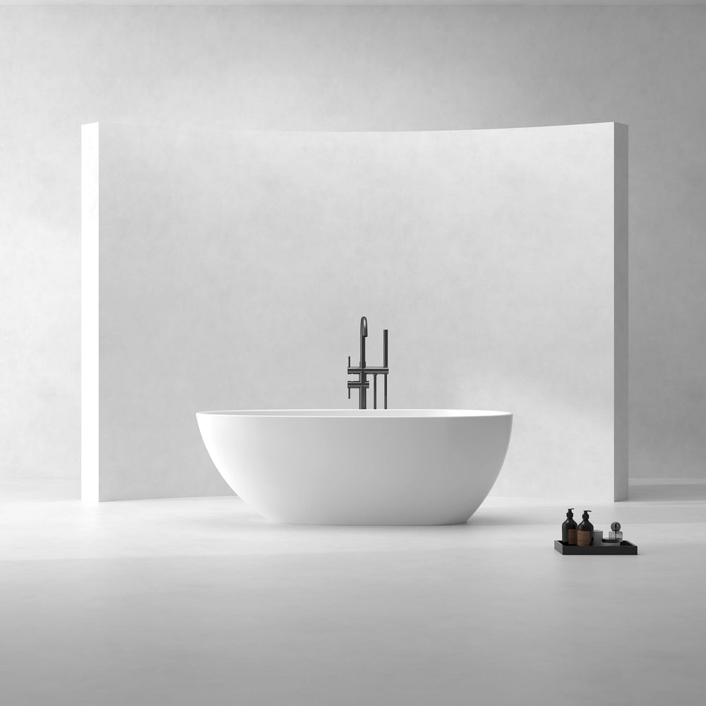 67 Inch MonBlari Acrylic Freestanding BathtubXY1005GW-Front View