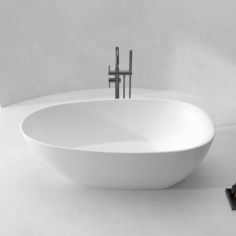 67 Inch MonBlari Acrylic Freestanding BathtubXY1005GW-Front View