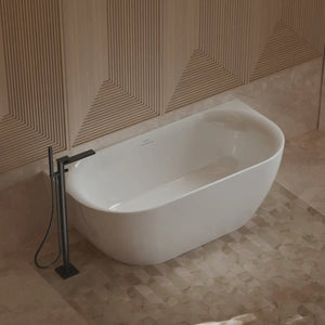 MonBlari XY-1006 White Acrylic Back-to-Wall Bathtub 1500mm - 1700mm