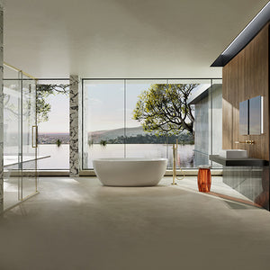 MonBlari XY-1007 White Acrylic Freestanding Bathtub 1500mm - 1700mm