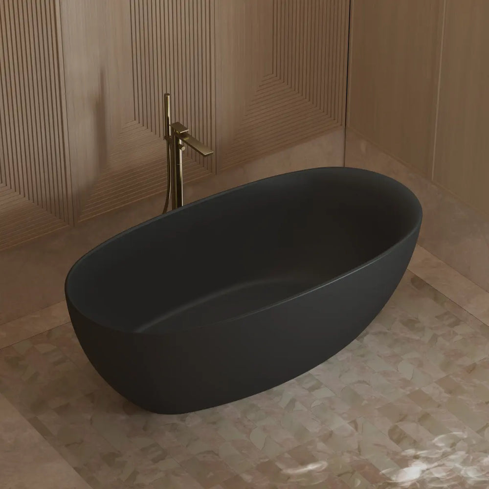 MonBlari XY-1007 Black Acrylic Freestanding Bathtub 1500mm - 1700mm