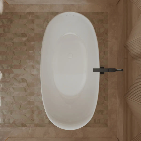 MonBlari XY-1007 White Acrylic Freestanding Bathtub 1500mm - 1700mm