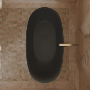 MonBlari XY-1007 Black Acrylic Freestanding Bathtub 1500mm - 1700mm
