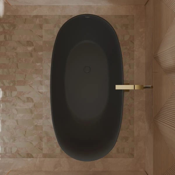 MonBlari XY-1007 Black Acrylic Freestanding Bathtub 1500mm - 1700mm
