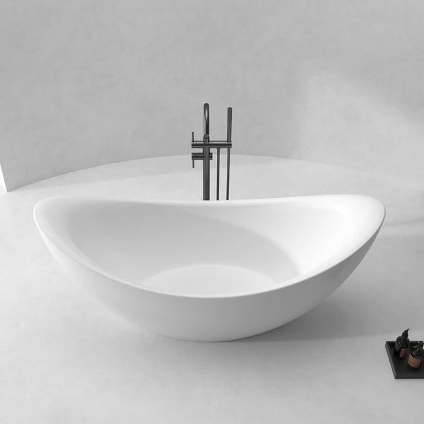71 Inch MonBlari Acrylic Freestanding BathtubXY1008GW-FrontTopView