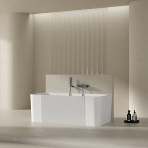 MonBlari Acrylic Back to Wall Bathtub XY-2006-GW-SideView