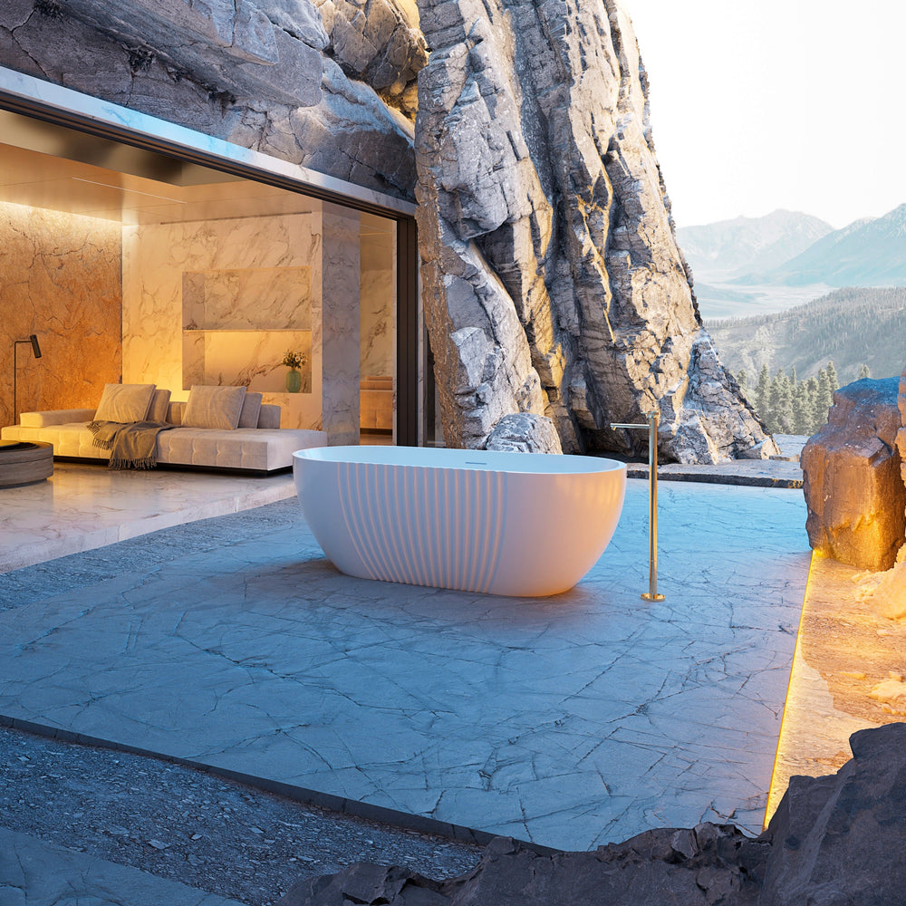 MonBlari Acrylic Freestanding Bathtub XY-5001-GW-FrontView
