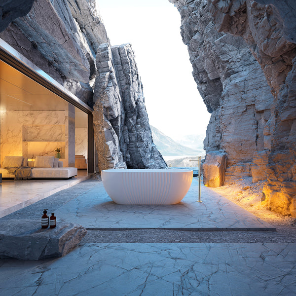 MonBlari Acrylic Freestanding Bathtub XY-5001-GW-FrontView