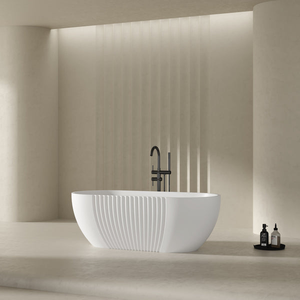 MonBlari Acrylic Freestanding Bathtub XY-5001-GW-SideView