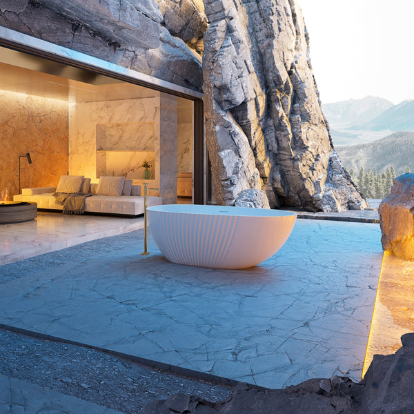 MonBlari Acrylic Freestanding Bathtub XY-5005-GW--SideView