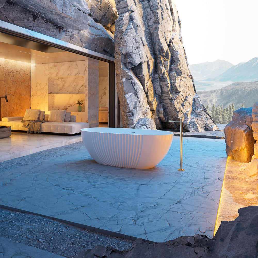 MonBlari Acrylic Freestanding Bathtub XY-5007-GW-FrontView