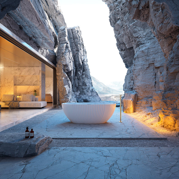 MonBlari Acrylic Freestanding Bathtub XY-5007-GW-FrontView