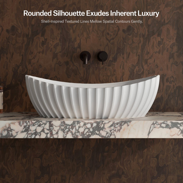 MonBlari Solid Surface Vessel Bowl Sink Bathroom Sink MR-A8878-2