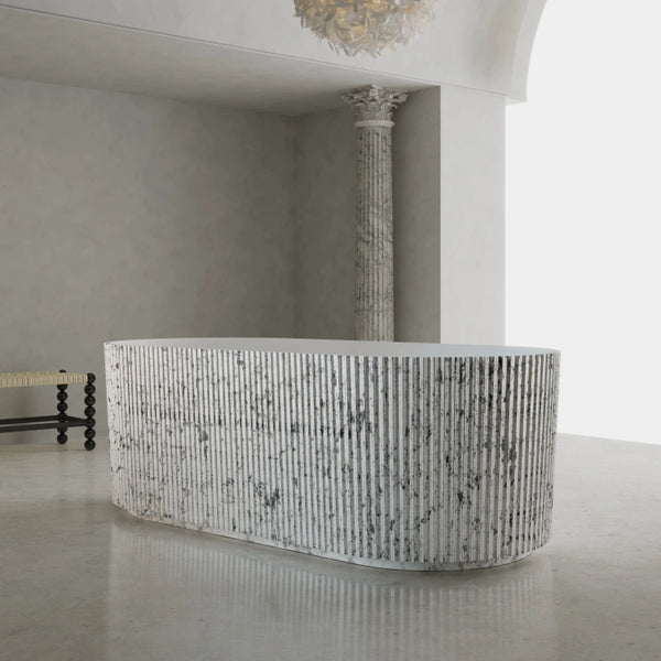 MonBlari XS Series contemporary textured solid surface bathtub