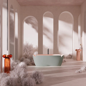 MonBlari FLOWER Series freestanding bathtub with elegant inspired curves