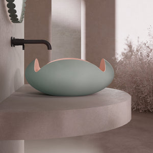 MonBlari Flower Series countertop sink featuring a minimalist inspired silhouette