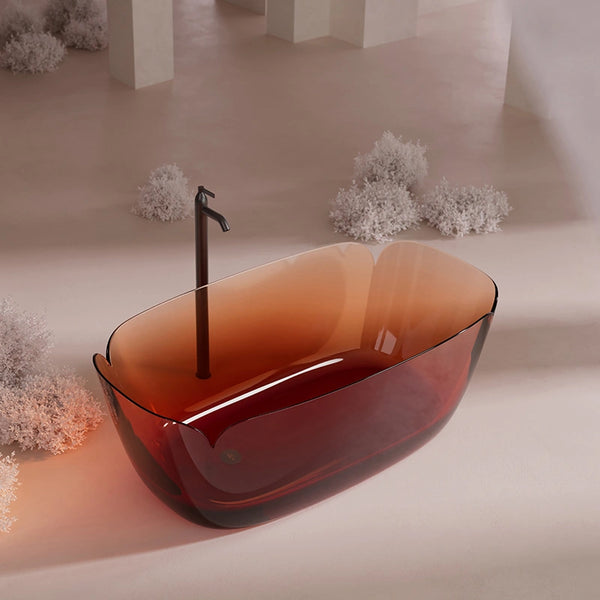 Luxury floral design freestanding soaking tub for modern bathroom renovation