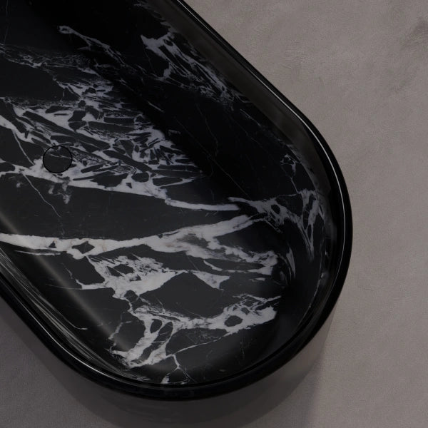MonBlari HALO Series contemporary freestanding marble bathtub
