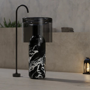 MonBlari HALO Series freestanding pedestal sink with clear acrylic