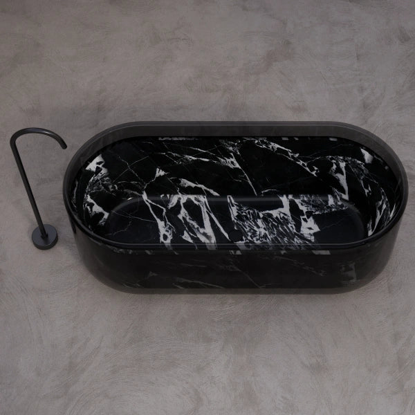 MonBlari HALO Series luxury marble-inspired bathroom bathtub