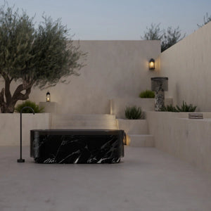 MonBlari HALO Series marble-inspired freestanding bathtub