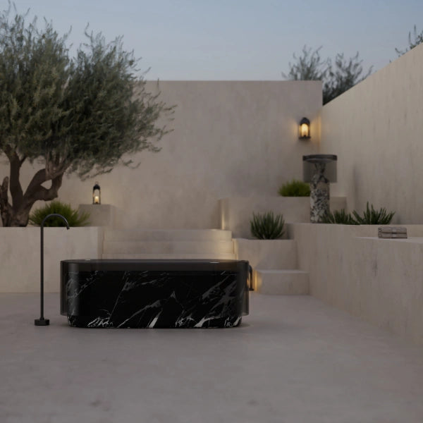 MonBlari HALO Series marble-inspired freestanding bathtub