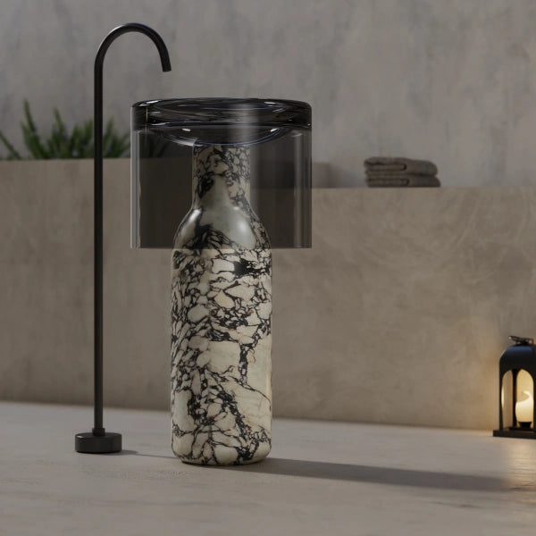 MonBlari HALO Series pedestal sink with clear acrylic