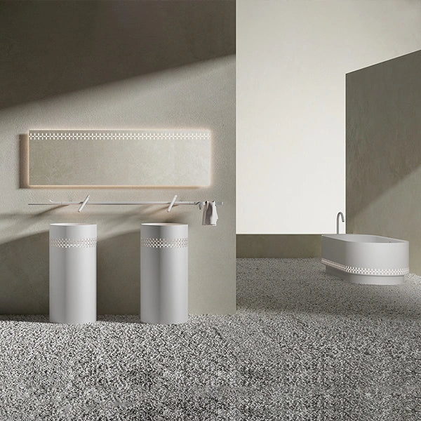 MonBlari linglong series sculptural freestanding pedestal sink