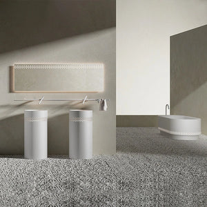 MonBlari linglong series sculptural freestanding pedestal sink