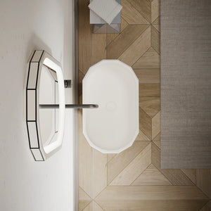MonBlari BERYL Series Pedestal Sink With Black Rim