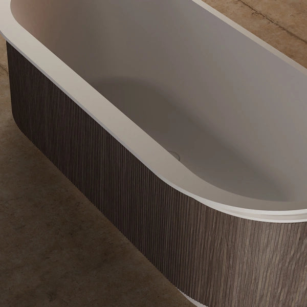 MonBlari FOREST wood and acrylic freestanding tub for luxury spa bathroom renovation