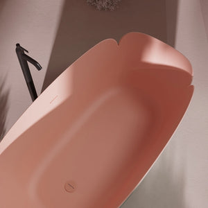Luxury floral design soaking tub for modern master bathroom renovation