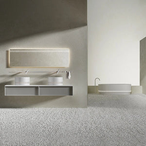 MonBlari linglong series floating bathroom vanity with solid surface Top