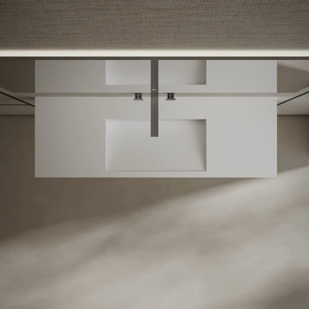 Modern rectangular wall mount sink with minimalist design