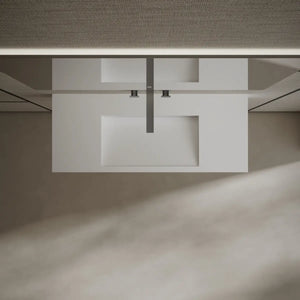 Wall mounted bathroom basin 1000mm floating solid surface sink contemporary bathroom design