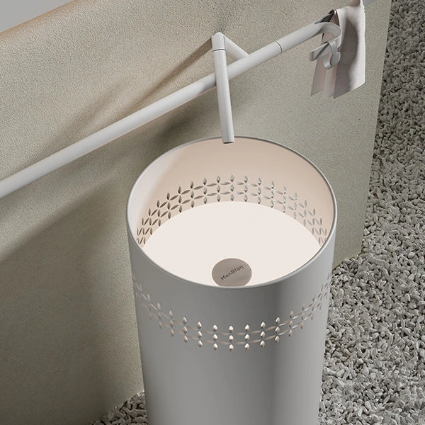 Sculptural linglong series bathroom freestanding pedestal sink