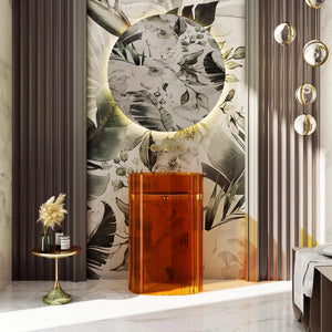 Modern clear resin pedestal sink 580mm transparent bathroom basin freestanding luxury contemporary wash basin