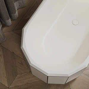 Close-up of MonBlari BERYL tub black rim and geometric surface texture