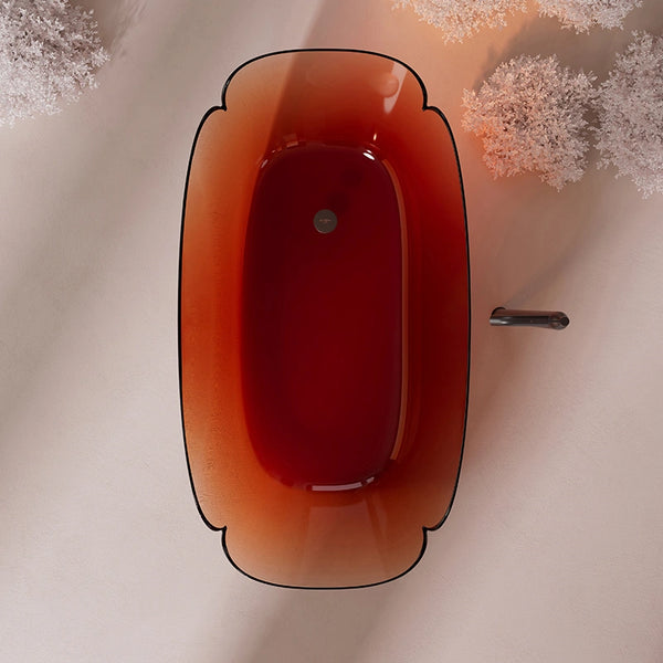 Organic sculptural bathtub from MonBlari FLOWER Series with smooth minimalist curves