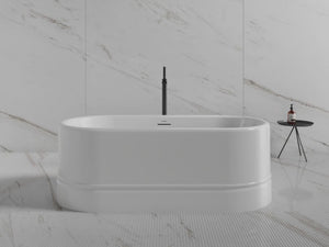 MonBlari TW-7780 White Acrylic Freestanding Bathtub 1500mm - 1700mm