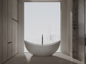 MonBlari TW-8618 Solid Surface Double Slipper Bathtub 1800mm