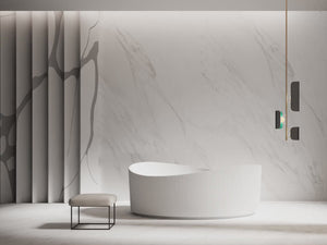 MonBlari TW-7190 White Acrylic Freestanding Bathtub Fluted 1800mm