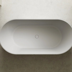MonBlari XS Series sculpted fluted freestanding bathroom tub
