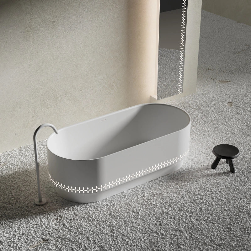 MonBlari Linglong Series Freestanding Bathtub Luxury Soaking Tub