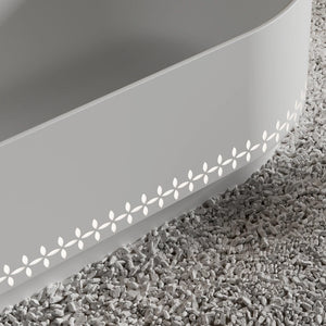 Luxury linglong series freestanding soaking bathtub with sculptural design
