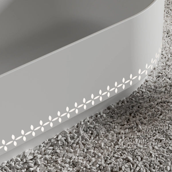 Luxury linglong series freestanding soaking bathtub with sculptural design