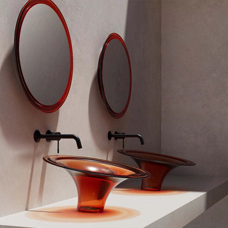 Luxury spring series countertop vessel sink side view