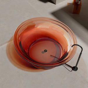Luxury deep soaking freestanding tub from MonBlari Spring Series for spa bathroom renovation