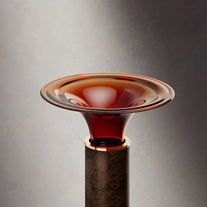 Elegant sculptural bathroom pedestal sink inspired by the dynamic flow of spring water