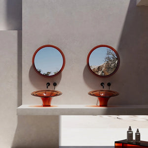 Elegant organic vessel washbasin top view